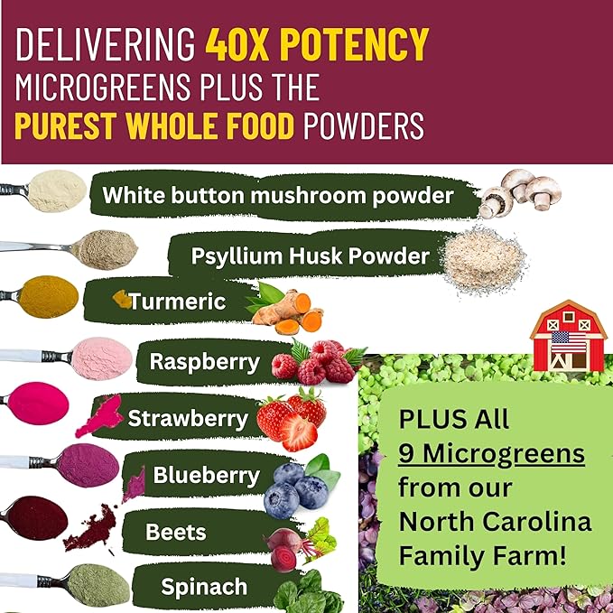 InviNutri Powder for Extreme PICKY Eaters ARFID ASD. Transform Any Food into Superfood with Organic Nutrition Boost, Invisibly Effortlessly Instantly! 40x Nutrient-Rich 30mg Sulforaphane 24 serv.