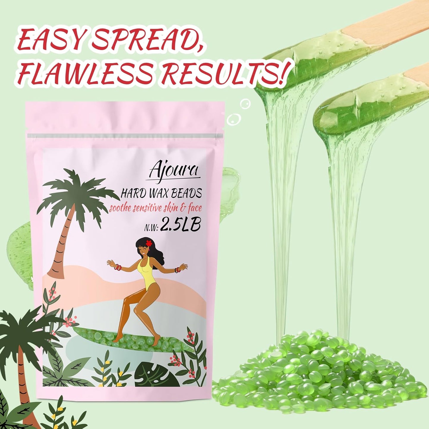 Chamomile Hard Wax Beads – 1Lb Hair Removal Wax for Full Body | Home Refill