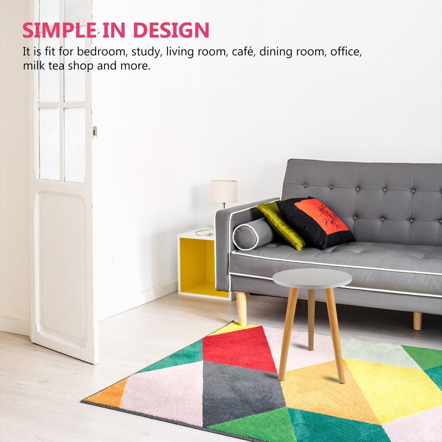RENACLIPY Minimalist Tea Table Nordic Style 1Set for Study and Office