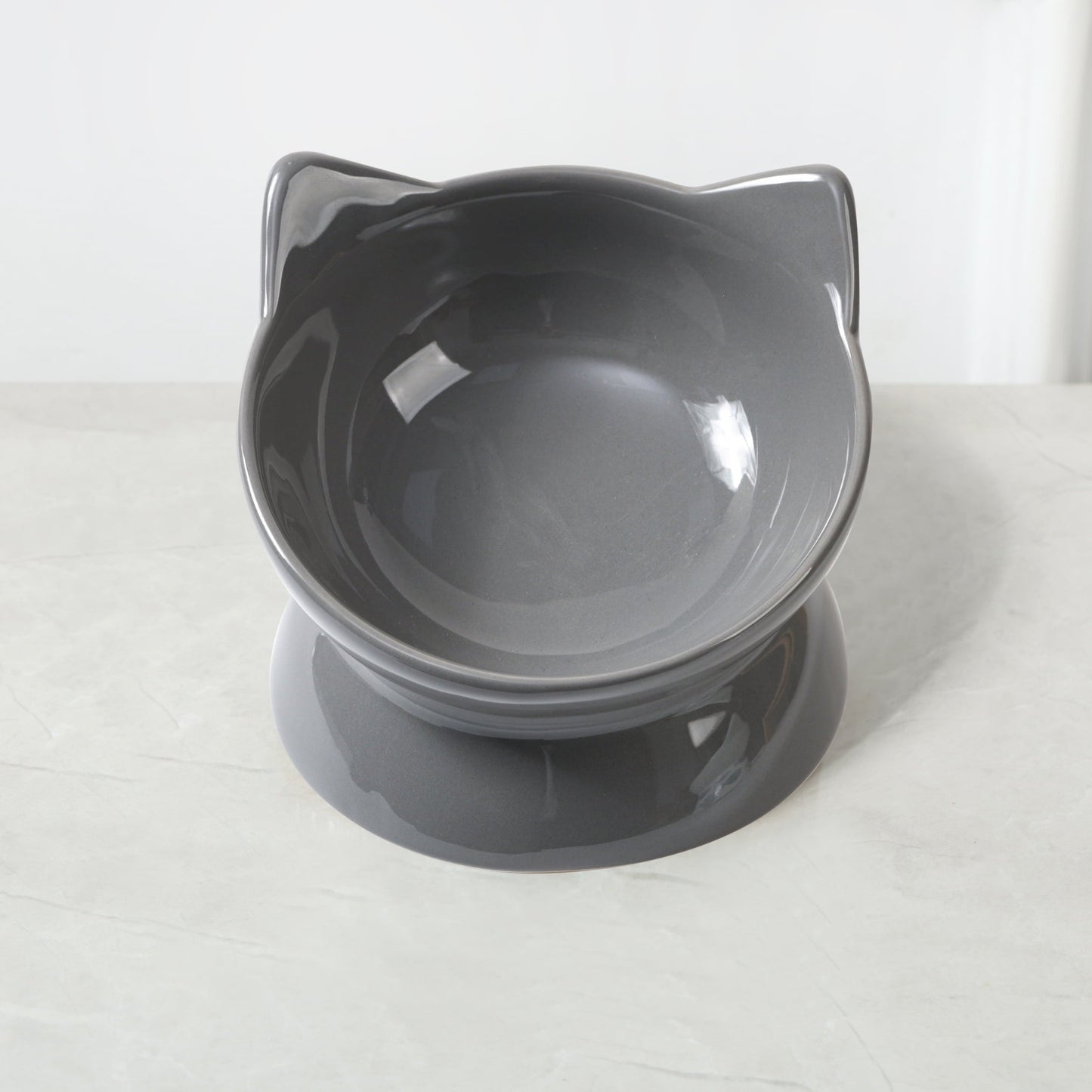 Park Life Designs Oscar Tilted Elevated Ceramic Cat Dish Set for Food & Water, 2-Pack