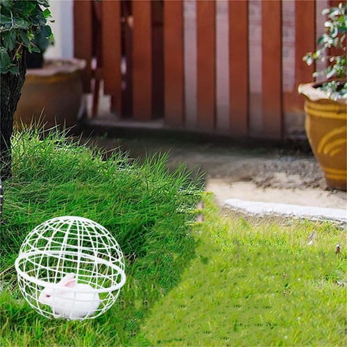 Rolling Chicken Ball Cage - Mobile Poultry Enclosure for Chicks, Rabbits & Ducks, Outdoor Plastic Hutch Protects from Predators & Trampling - Backyard Farm Essential