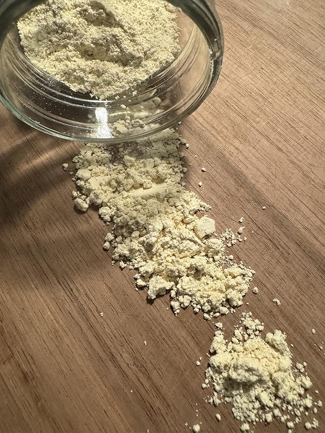 Freeze-Dried Lion's Mane Mushroom fruiting bodies Slices. Real Deal Large 25 Gram Jar. Great for tea or powder. Can be rehydrated and cooked or used as a herbal supplement. USDA organic. Excellent for Stamets Stack. No Refrigeration Required