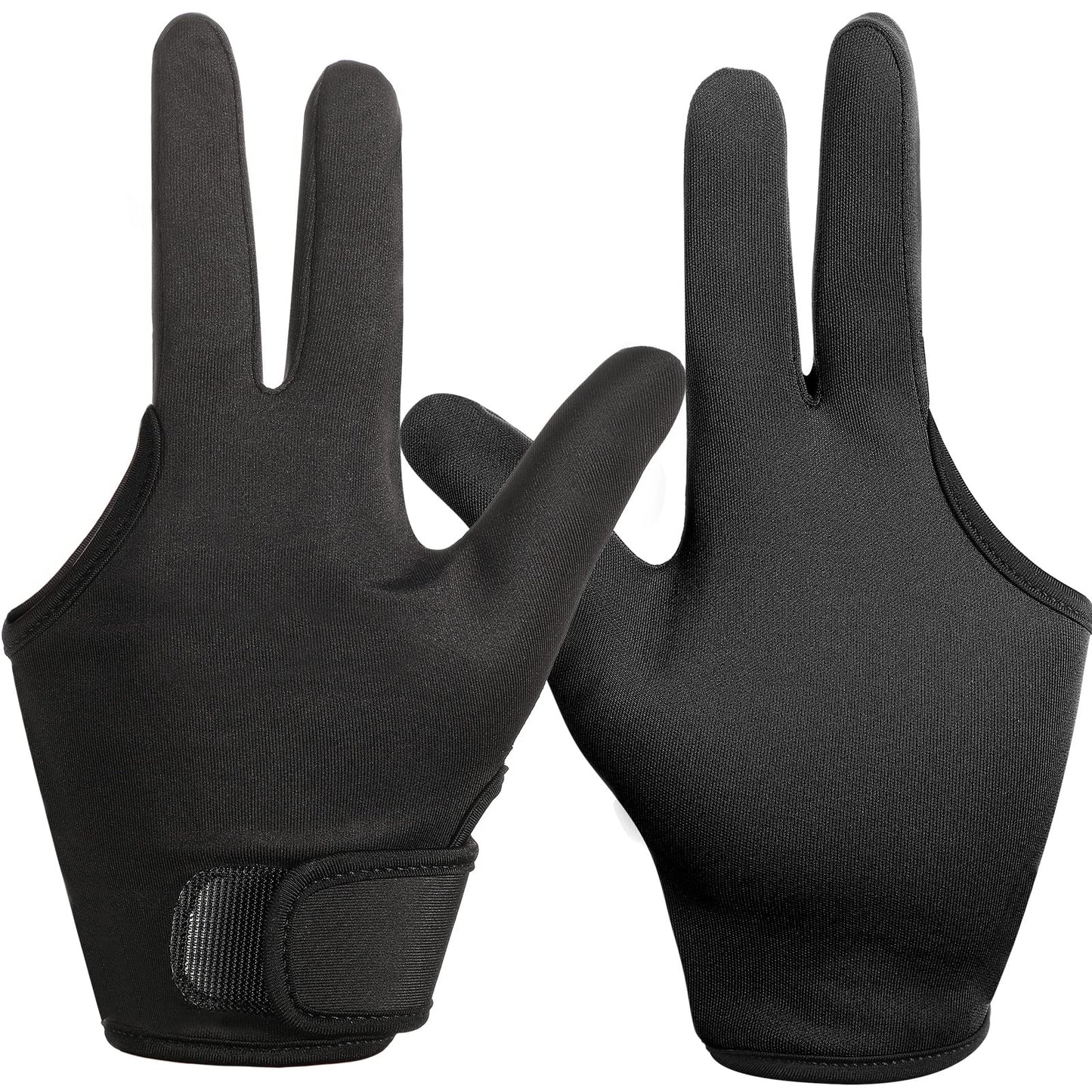 Heat Resistant Gloves For Hair Styling 2 Pcs Curling Wand Glove 3 Finger Barber Glove Reusable Hair Dye Heat Protector Glove (Bl