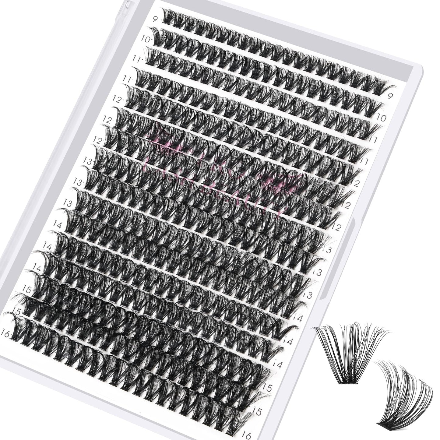 Individual Lashes 60D Mixed 0.05 Lash Clusters 14 Rows That Look Like Eyelash Extensions Diy Lash Extension Self Application At
