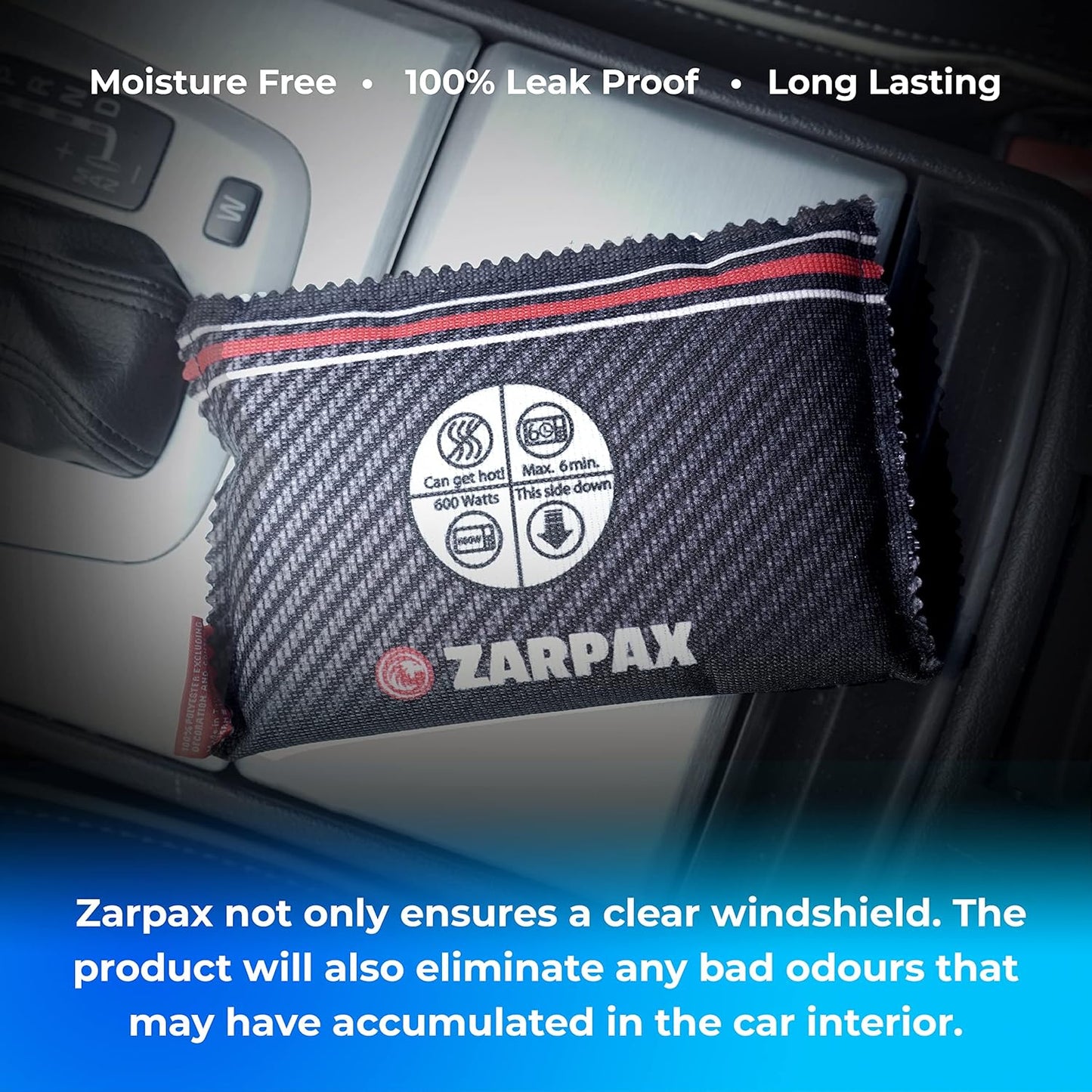Car Dehumidifier - Rechargeable for Car, Auto, Truck, Van, SUV and RV/Motorhome Moisture absorber Dark Grey, Pack of 1