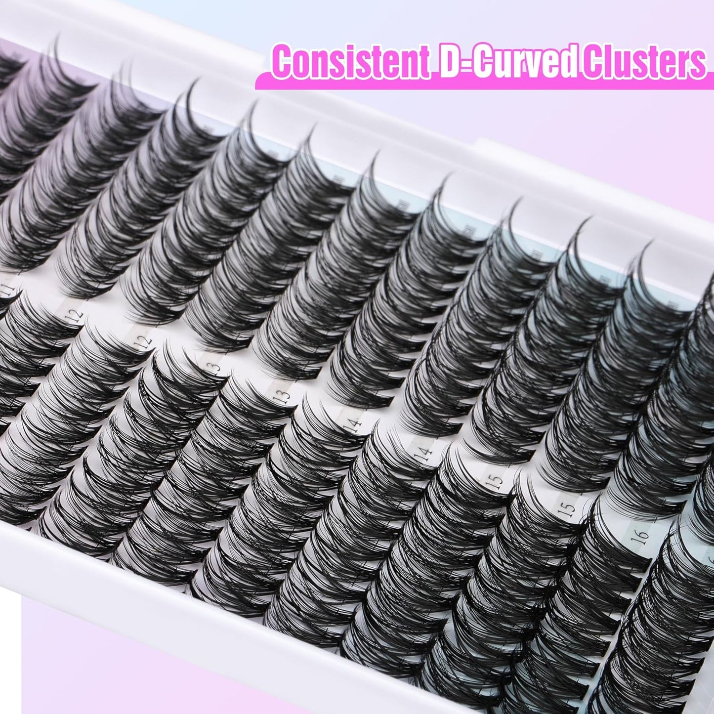 Pawotence 280pcs Lash Clusters | 40D & 50D Individual Eyelash Extensions 8-16mm