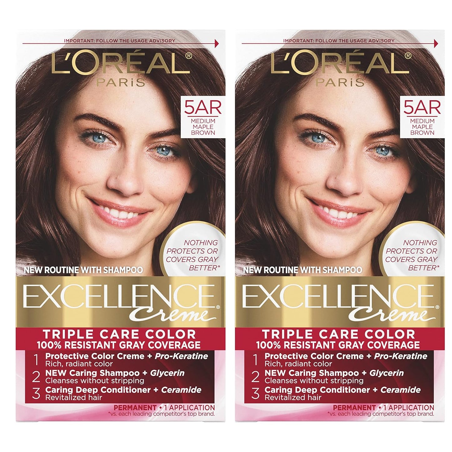 L'Oreal Paris Excellence 8G Medium Golden Blonde Hair Color | Gray Coverage, 8 Weeks