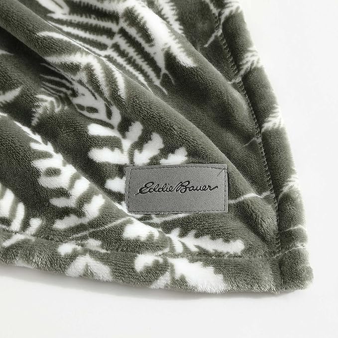 Eddie Bauer - King Blanket, Ultra Plush Bedding, Lightweight Home Decor for All Seasons (Fern Garden Green, King)