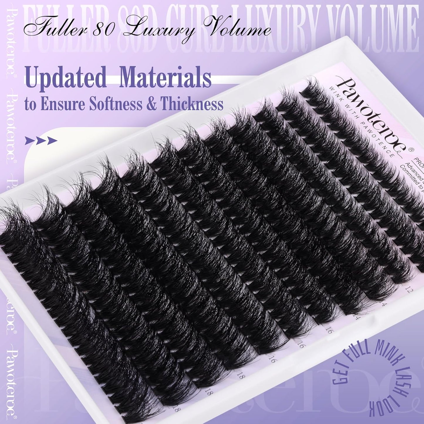 80D Mink Lash Clusters | 240pcs Individual Eyelash Extensions 10-20mm