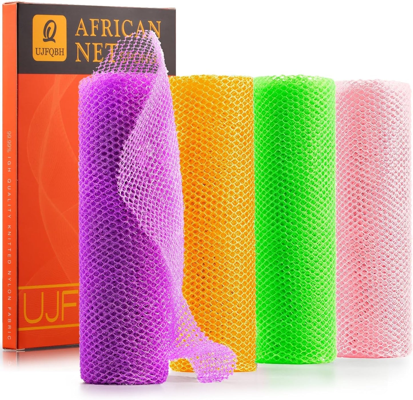 Exfoliating African Bath Sponge Set – 6 Pieces | Skin Smoother for Daily Use