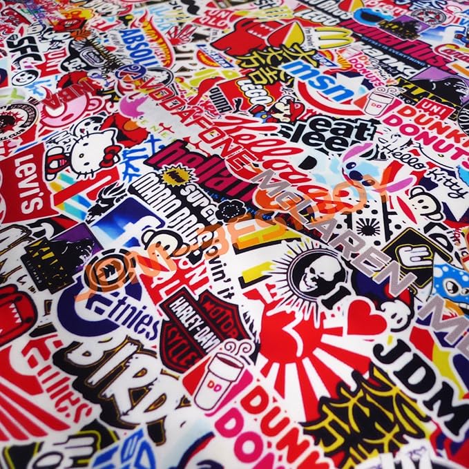 Free Tool Kit EZAUTOWRAP ES Bomber Hellaflush Anime Cartoon Car Vinyl Wrap Sticker Decal Air Release - 60"X120" (5FT X 10FT)