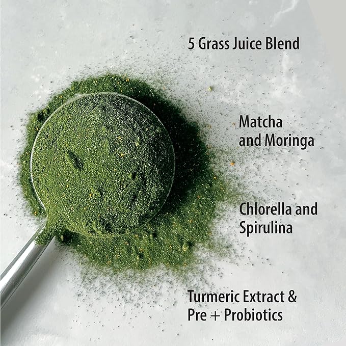Organic Traditions Super Greens Powder Superfood with Turmeric, Pear Flavored Organic Greens Superfood Powder, 200g / 7oz Bag