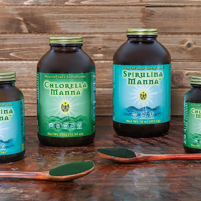 HealthForce SuperFoods Spirulina Manna - Capsules - 150 Vegan Capsules