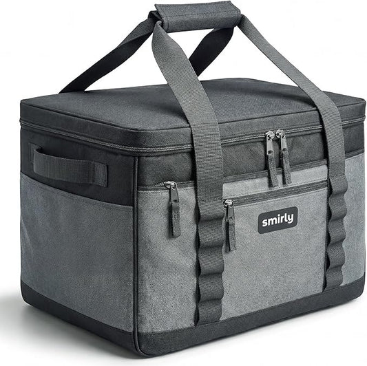 SMIRLY Cooler Bags Insulated – Collapsible Cooler, Portable Leakproof and Soft Sided - Large Foldable Ice Chest for Camping, Beach, Travel, Picnic, Car, Grocery