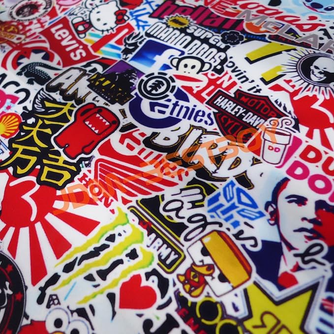 Free Tool Kit EZAUTOWRAP ES Bomber Hellaflush Anime Cartoon Car Vinyl Wrap Sticker Decal Air Release - 60"X60" (5FT X 5FT)