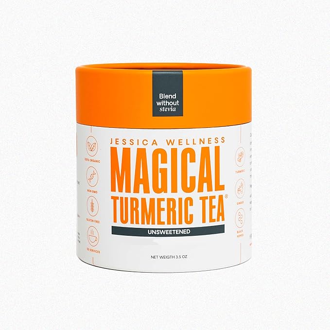 Magical Turmeric Tea/Turmeric Powder with Black Pepper and Ginger, 3.5 oz - Jessica Wellness (Unsweetened)
