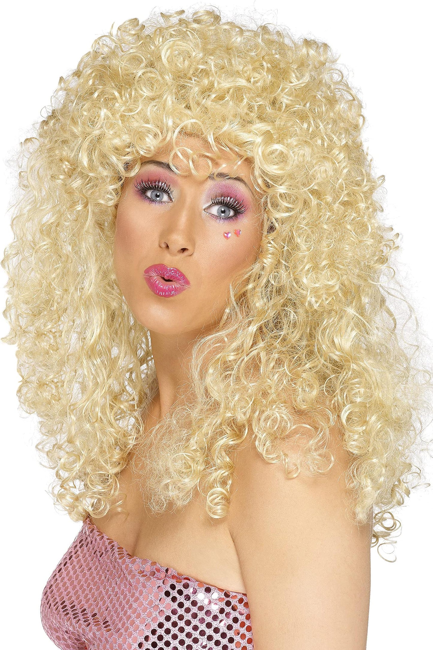 Smiffys Boogie Babe Wig, One Size, Blonde