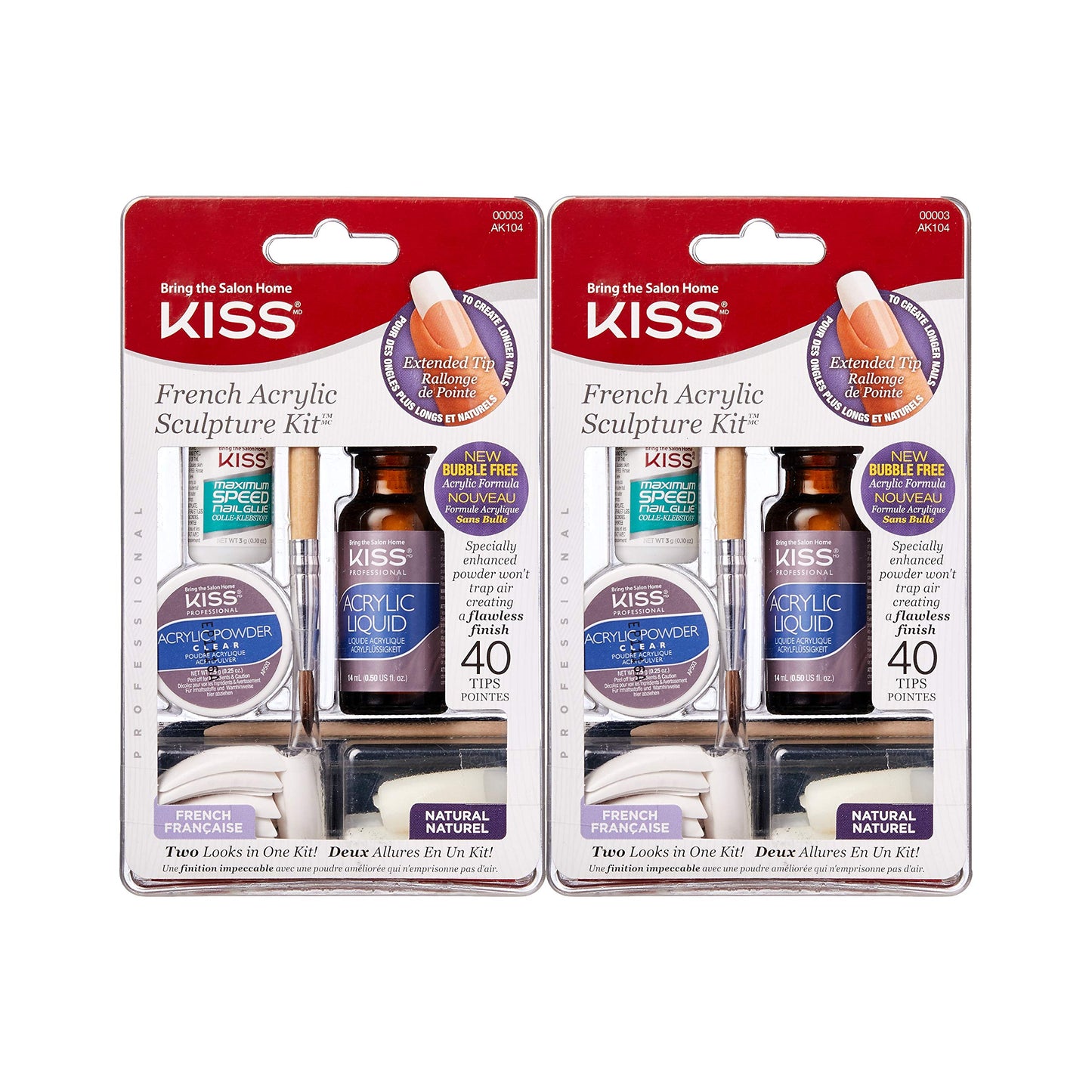 Kiss French Acrylic Sculpture Kit (2 Pack)
