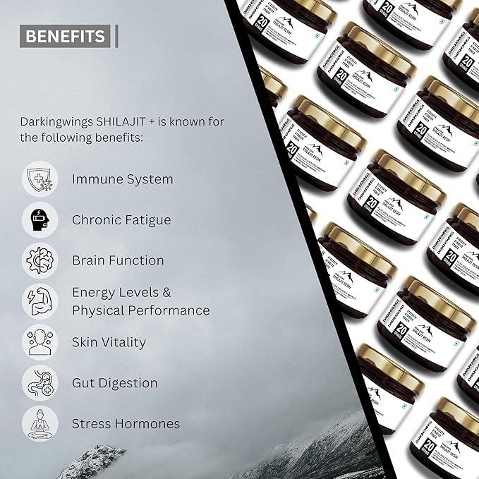 500mg Shilajit Supplement - Shilajit Pure Himalayan Organic Shilajit Resin with Highest Potency, Original From Himalayan resin with 84+ Fulvic Acid
