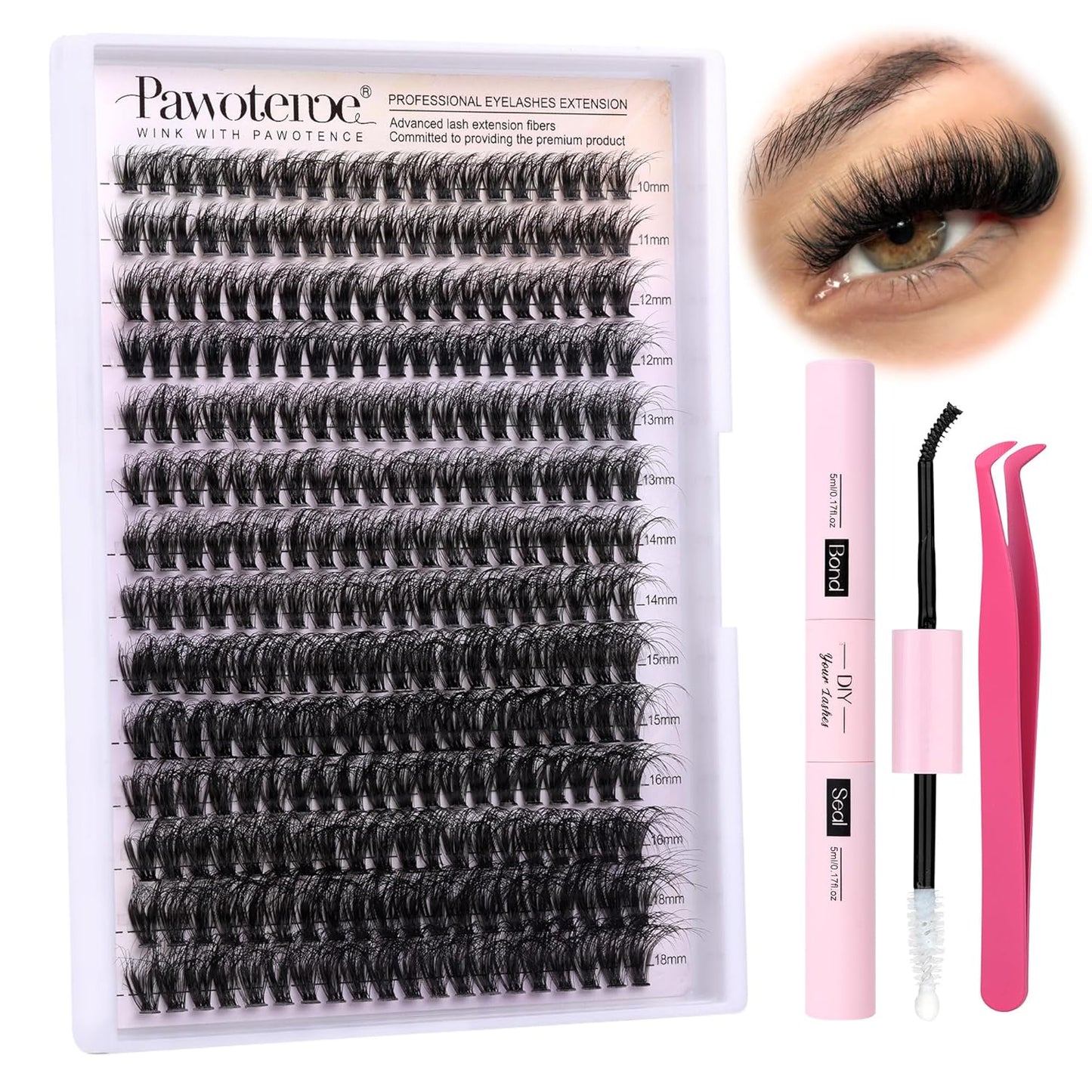80D Mink Lash Clusters | 240pcs Individual Eyelash Extensions 10-20mm