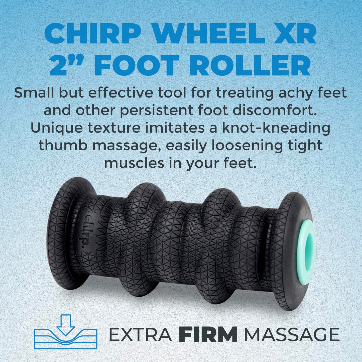 Chirp Wheel XR Massage Roller for Neck & Headache Relief – Rejuvenate Body, Spinal Care & Tension Through Thumb Pressure Release | High-Density Foam for Physical Therapy, 500lbs Capacity, 4" Mint