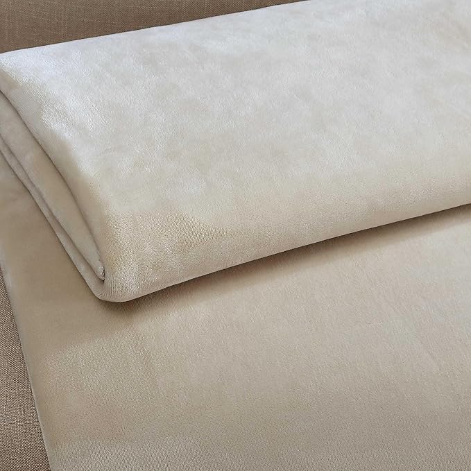 Calvin Klein - Twin Blanket, Super Soft Plush Bedding, Luxury Bed Blanket, Oeko-Tex Certified (Modern Reversible Solid Light Beige, Twin)