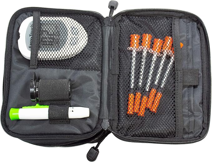 Type 1 Daily Diabetes Case - Insulin Cooler Bag for Traveling & Everyday Use -Includes Reusable Ice Pack - 6 to 8 Hours of Cool Time (Red)