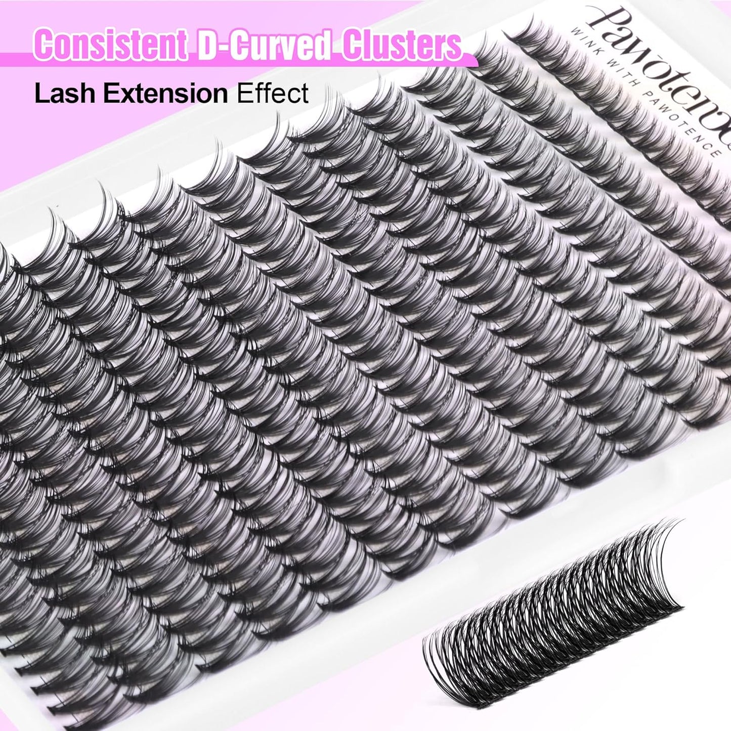DIY Lash Extension Kit | 280pcs Brown 40D Clusters | 9-16mm Individual Lashes