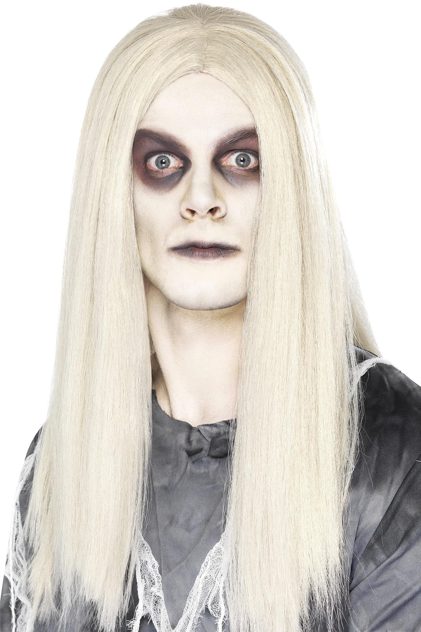 Smiffys Men'S One Size Ghost Town Indian Style Wig, Grey