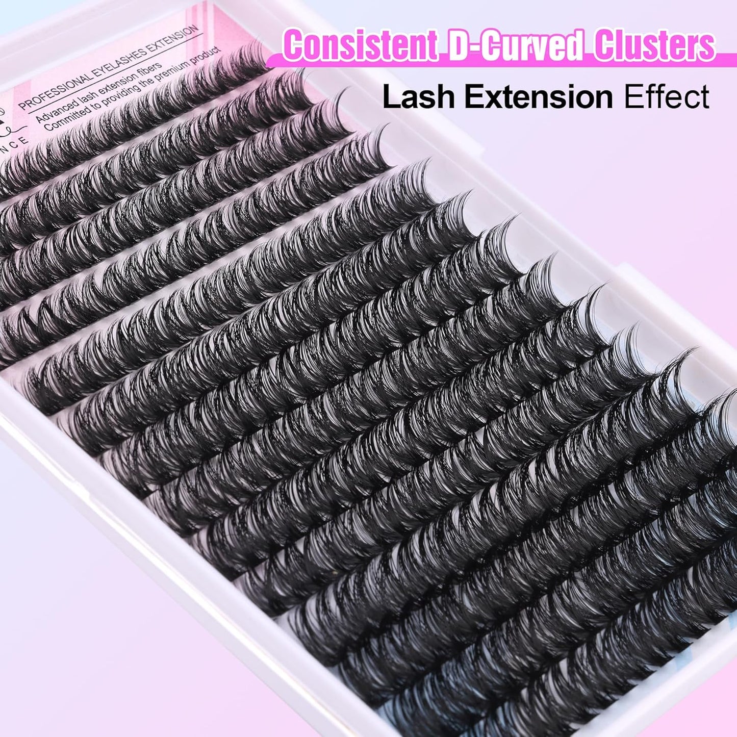 Pawotence 280pcs Lash Clusters | 40D & 50D Individual Eyelash Extensions 8-16mm