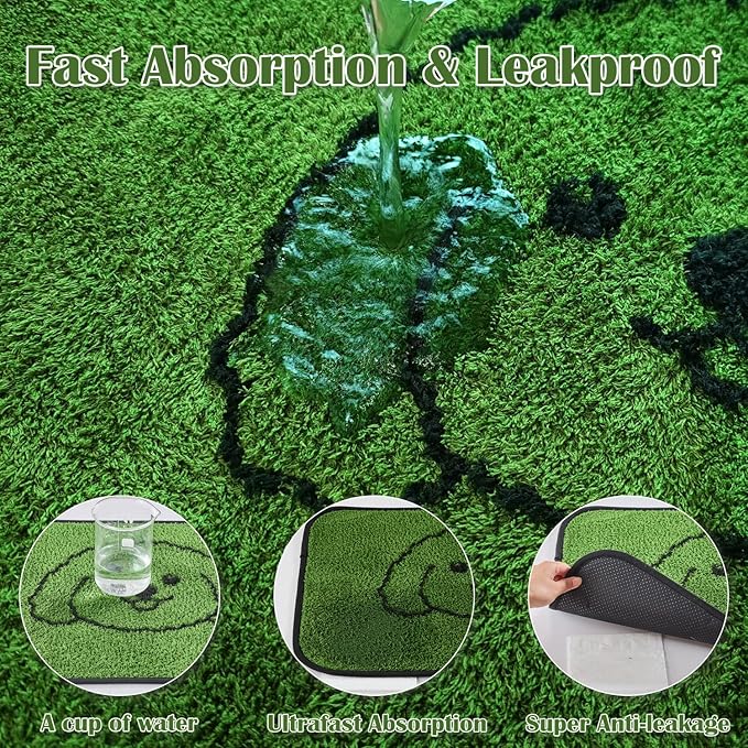 Qeils Reusable Puppy Pads, Washable Pee Pads for Dogs 2 Pack Durable Absorbent Leakproof Dog Training Pads for Home or Travel, Non-Slip Wee Wee Pads Potty Pads 18"x24"