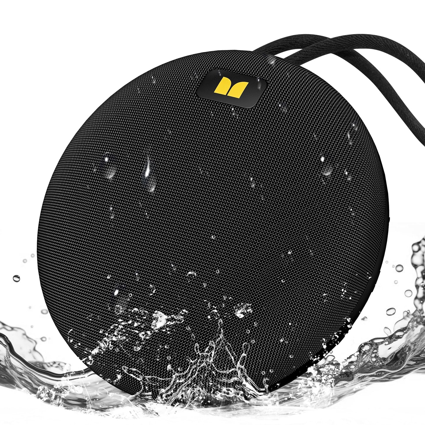 Monster Ripple Portable Bluetooth Speaker, IPX7 Waterproof Shower Speaker, Wireless Speakers with Bluetooth 6.0, Wireless Stereo Pairing, Hands-Free Calling, for Home, Outdoors