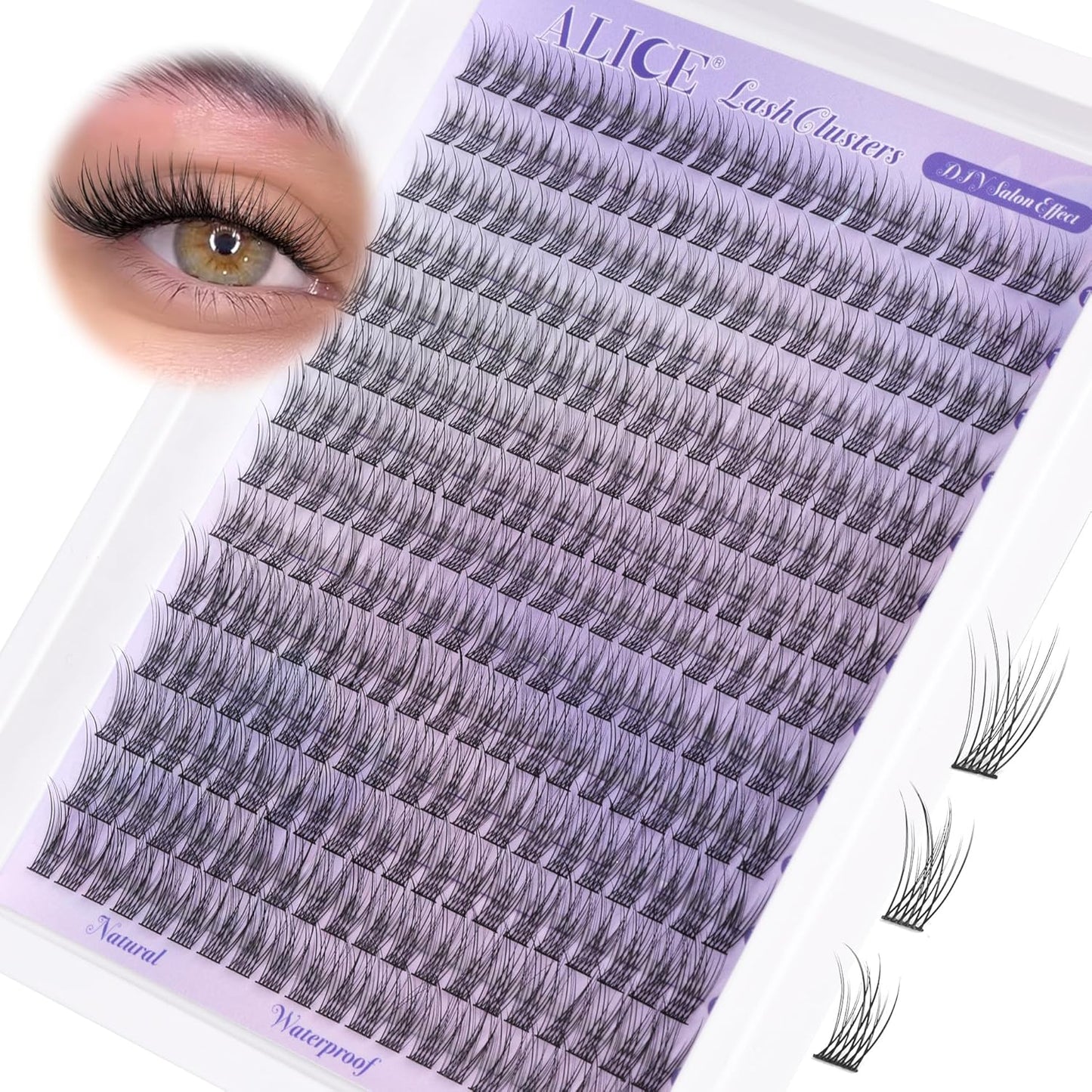 ALICE Wispy Cluster Eyelash Extensions | 192pcs Natural Individual Lashes | DIY 10-18mm