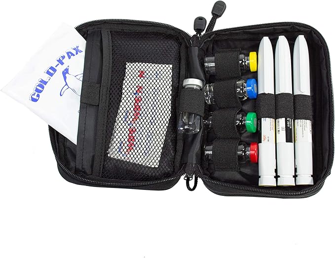 Type 1 Daily Diabetes Case - Insulin Cooler Bag for Traveling & Everyday Use -Includes Reusable Ice Pack - 6 to 8 Hours of Cool Time (Red)