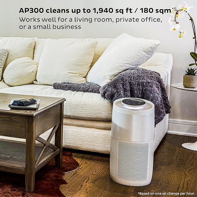 Instant HEPA Quiet Air Purifier, From the Makers of Instant Pot with Plasma Ion Technology for Rooms up to 1,940ft2, removes 99% of Dust, Smoke, Odors, Pollen & Pet Hair, for Bedrooms, Offices, Pearl