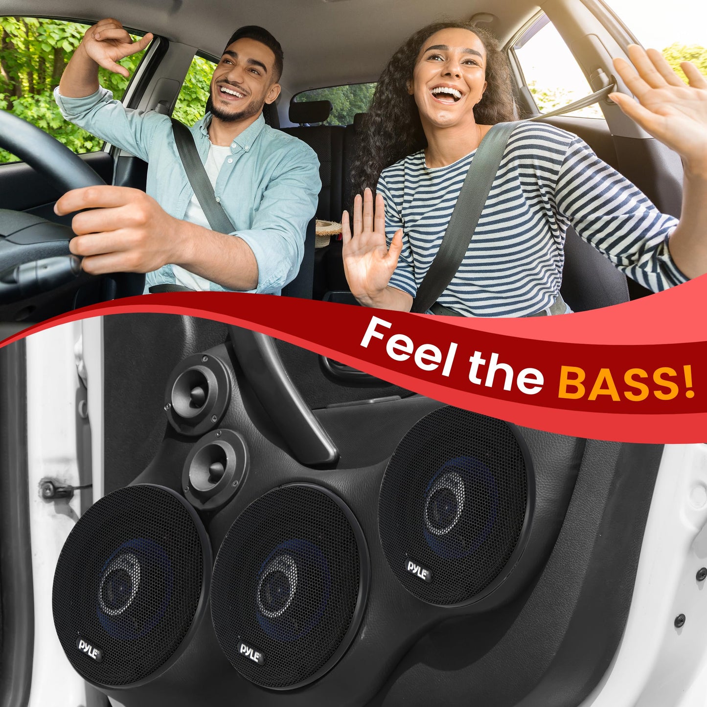 Pyle 6” x 9” Car Sound Speaker (Pair) - Upgraded Blue Poly Injection Cone 4-Way 400 Watts w/ Non-fatiguing Butyl Rubber Surround 50 - 20Khz Frequency Response 4 Ohm & 1.25” ASV Voice Coil