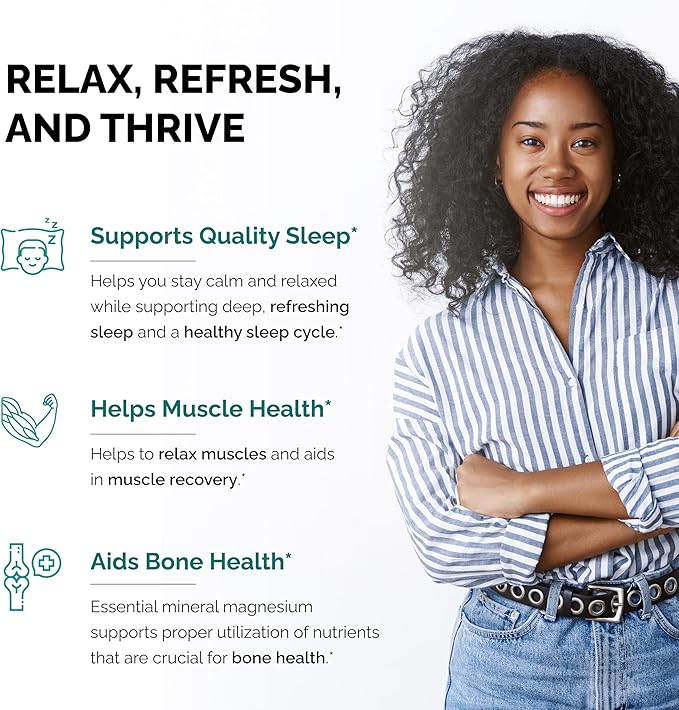 Magnesium Glycinate 400mg Capsules with Quercetin | Quality Sleep, Relaxation, Muscle, Bone Health & Immune Support | 120 Count (Pack of 2) | Easy to Swallow | for Women and Men