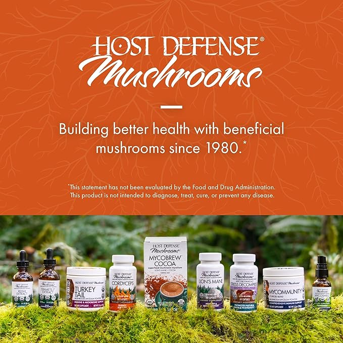 Host Defense Breathe* Capsules - Immune & Respiratory Support Mushroom Supplement - Herbal Lung Health Supplement with Chaga, Reishi & Cordyceps - 30 Capsules (15 Servings)*