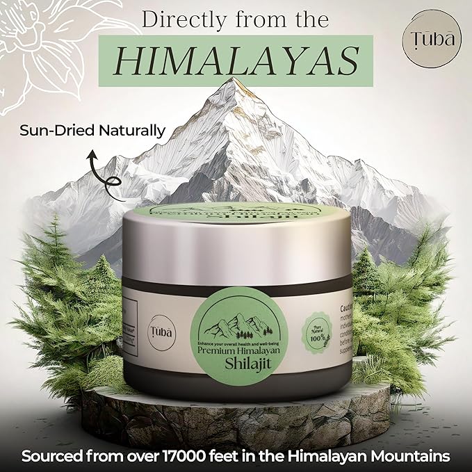 Tuba Pure Himalayan Shilajit Resin - 100% Pure Shilajit Resin for Increase Stamina, Mental Clarity, Cognitive Ability - 30 Gram Shilajit Pure Supplement Sourced from 17,000 Feet Above