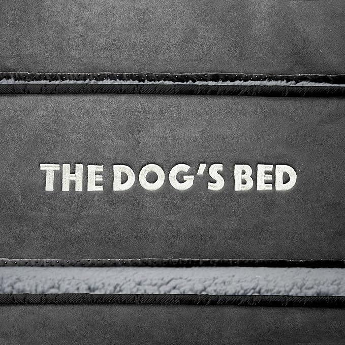 The Dog’s Bed Medium Support Memory Foam Dog Bed XXL Plush Grey 51.5x39, Pain Relief: Arthritis, Hip & Elbow Dysplasia, Supportive, Calming, Waterproof Washable Cover,Veterinary-Approved