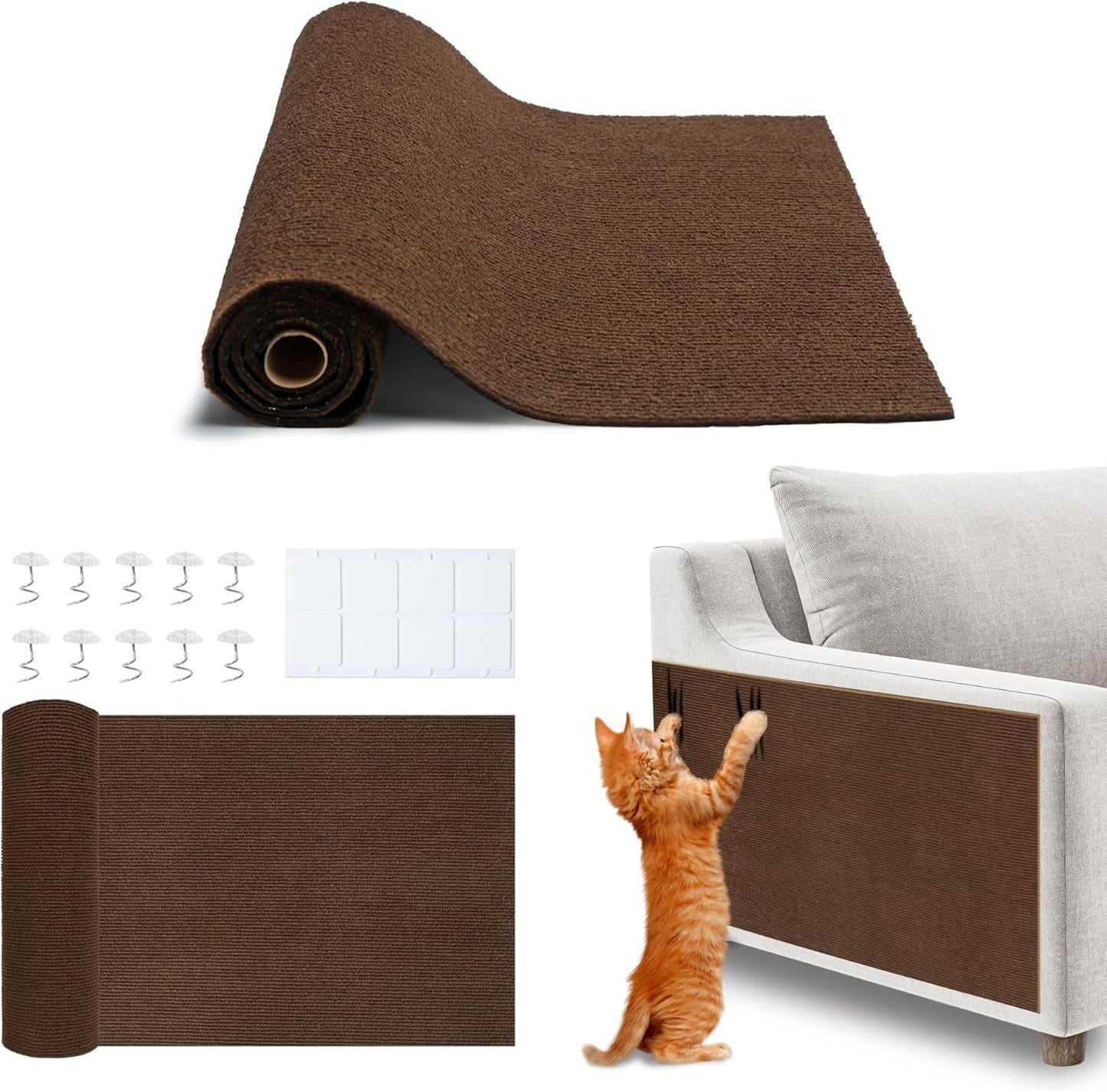 Best Pet Supplies Catify Sloped Sisal Cat Scratchers for Indoor Cats, Climbing Ramp Fun and Interactive Indoor Play, Supports Natural Pet Behaviors, Heavy Duty - Gray