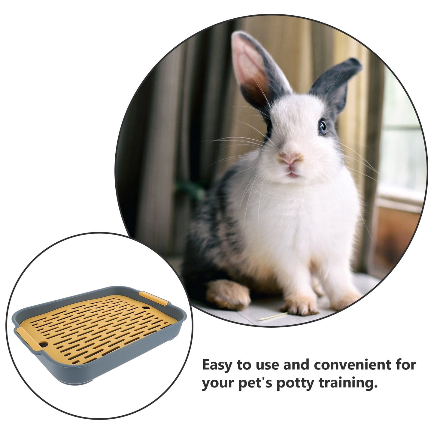 WASHWEPE Small Pet Litter Pan Hamster Toilet Navy PP 1Pack