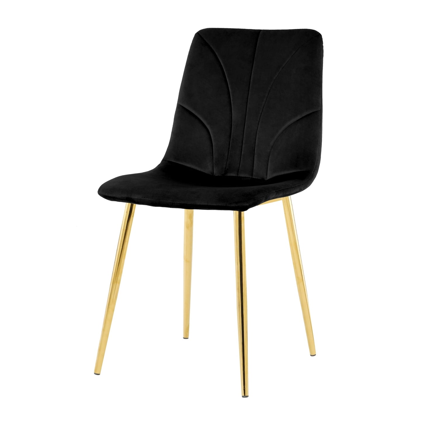 Modern Simple Light Luxury Dining Chair Home Bedroom Stool Back Dressing Chair Student Desk Chair Gold Metal Legs(set Of 4)