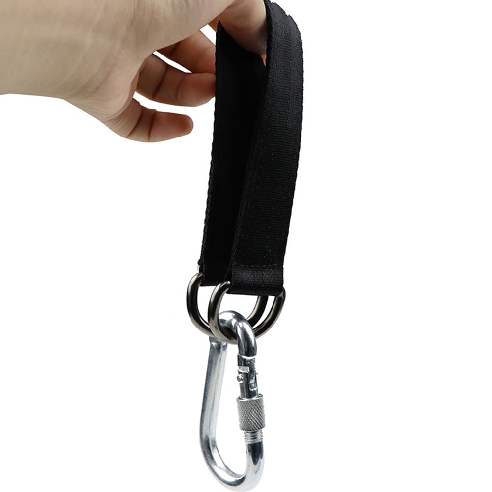 PAMINGONO 6Pcs Tree Hanging Strap Black Stainless Steel for Hammock Ropes and Outdoor Picnics