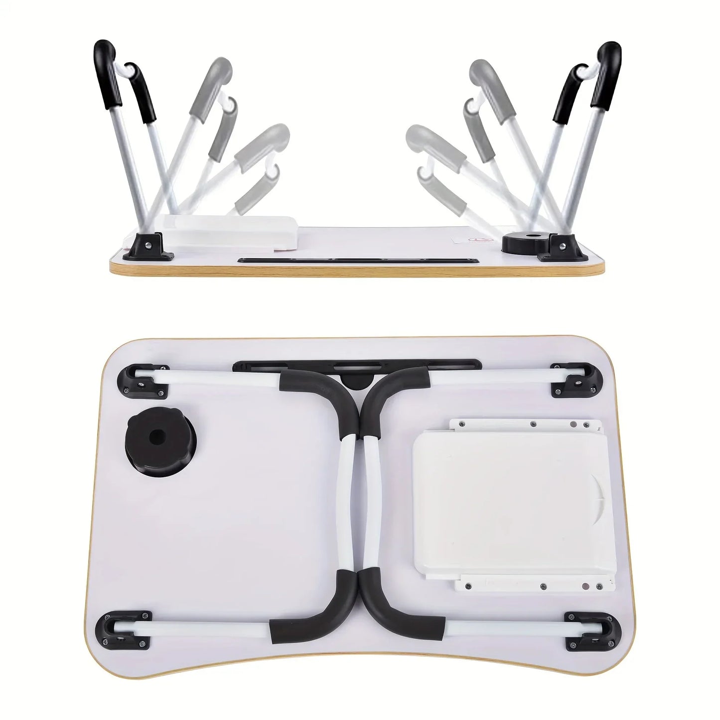 Foldable Laptop Bed Table with Storage