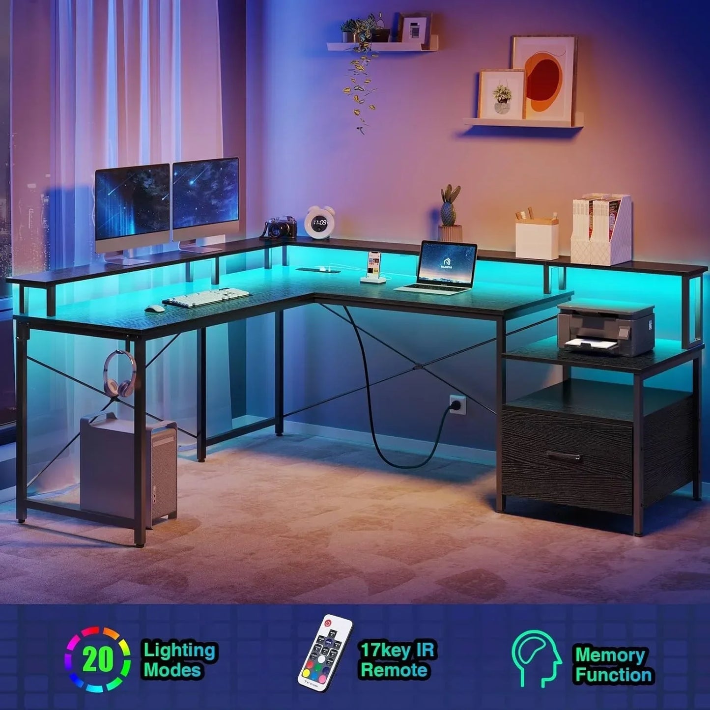 Office Desk with File Drawer