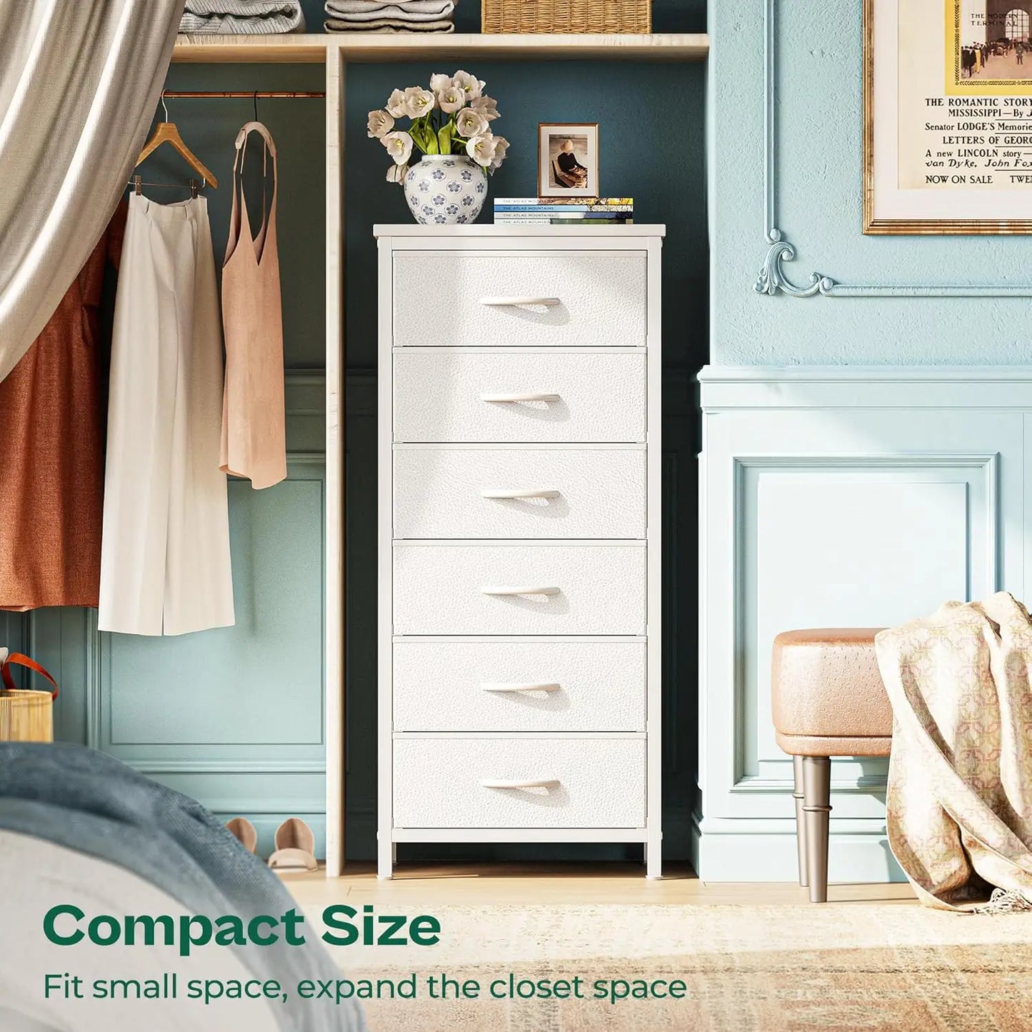 Tall Dresser with 6 Drawers