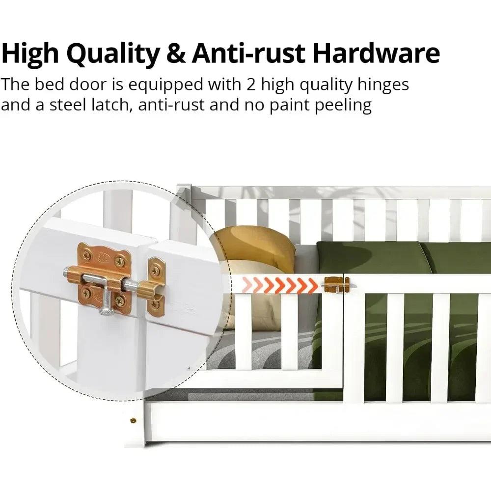 Twin Montessori Floor Bed Wood