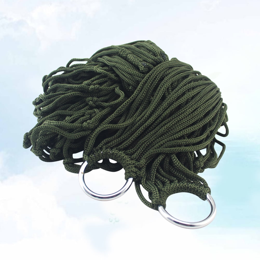Raindrops 1Pack Nylon Hammock Bed for Camping and Hiking with Green Color 11.8*3.1*0.2in