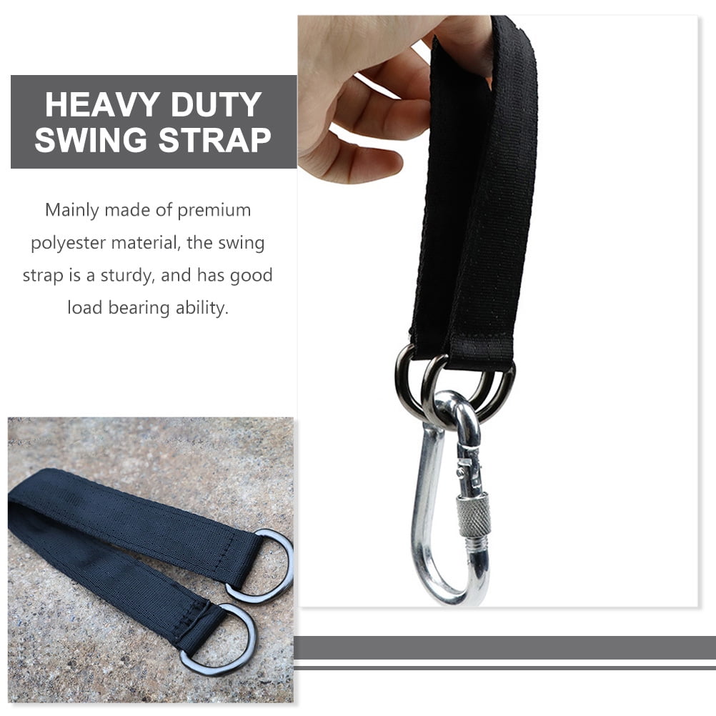 PAMINGONO 6Pcs Tree Hanging Strap Black Stainless Steel for Hammock Ropes and Outdoor Picnics